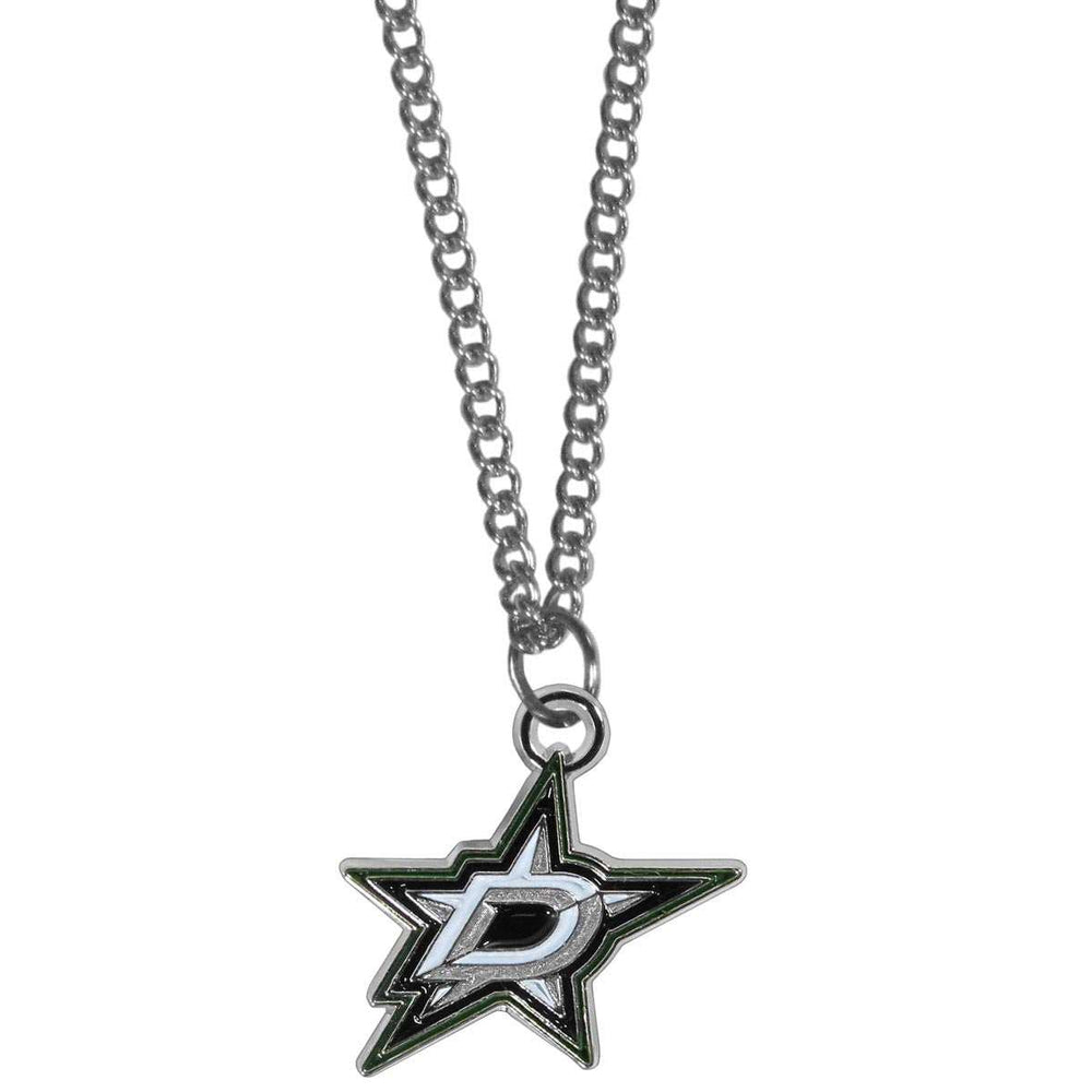 Dallas Stars Chain Necklace with Small Charm - Dallas Stars - Flyclothing LLC