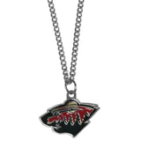 Minnesota Wild Chain Necklace with Small Charm - Minnesota Wild - Flyclothing LLC