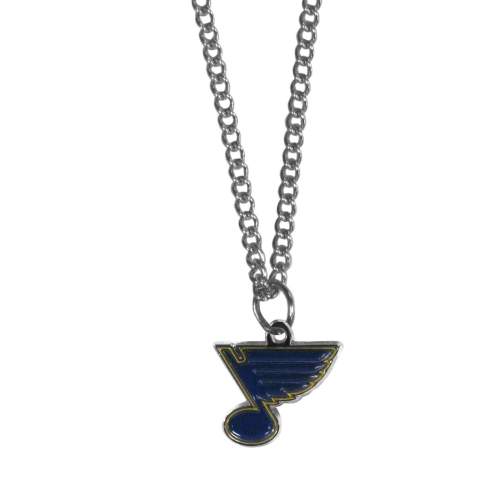 St. Louis Blues Chain Necklace with Small Charm - St. Louis Blues - Flyclothing LLC