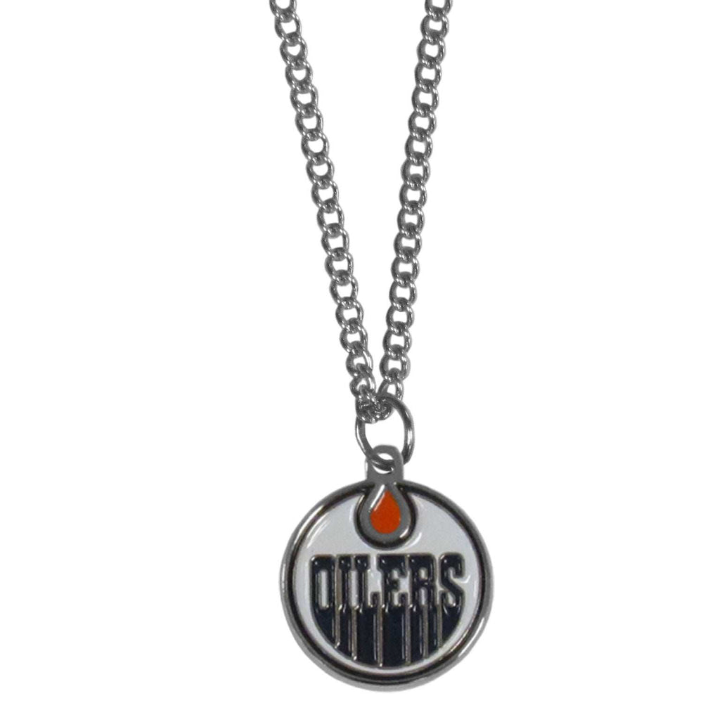Edmonton Oilers Chain Necklace with Small Charm - Edmonton Oilers - Flyclothing LLC