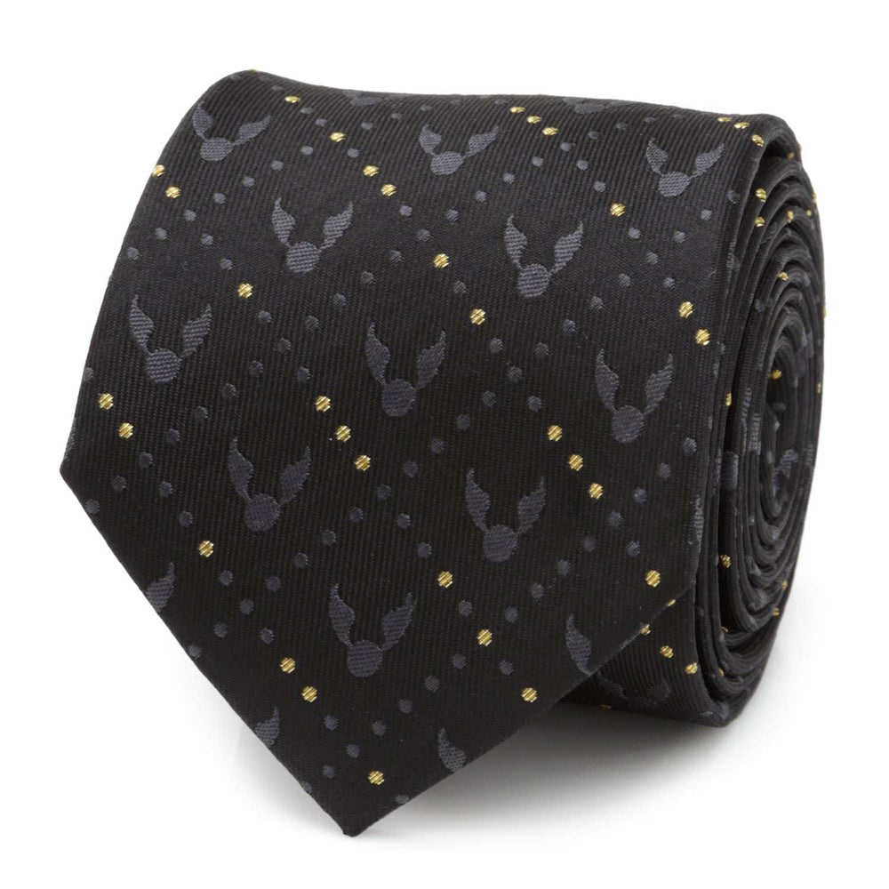 Harry Potter Golden Snitch Black Necktie Gift Set - Cufflinks.com - Flyclothing LLC