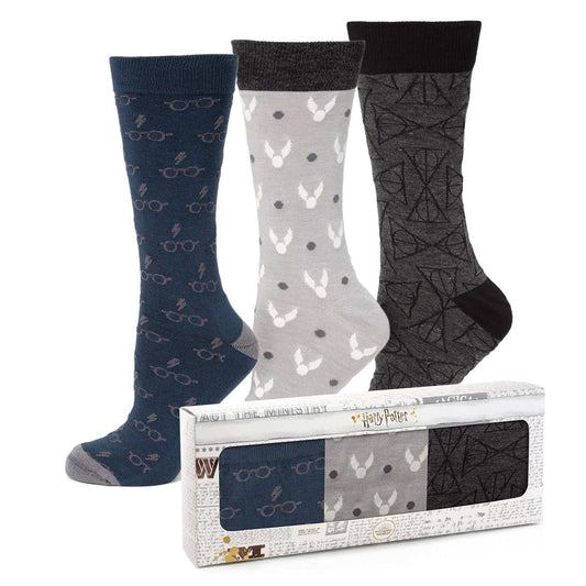Harry Potter 3 Pack Sock Gift Set - Cufflinks.com - Flyclothing LLC