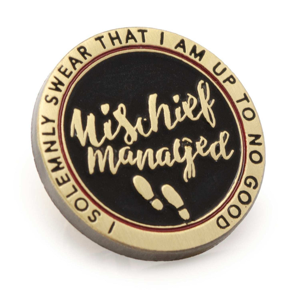 Harry Potter Mischief Managed Gold Lapel Pin - Cufflinks.com - Flyclothing LLC