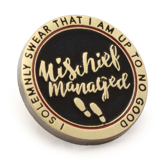 Harry Potter Mischief Managed Gold Lapel Pin - Cufflinks.com - Flyclothing LLC