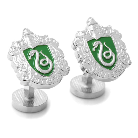 Harry Potter Slytherin Crest Cufflinks - Cufflinks.com - Flyclothing LLC