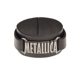 Alchemy Metallica Logo Leather Wriststrap Bracelet - Alchemy Gothic - Flyclothing LLC