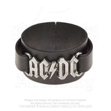 Alchemy Rocks AC/DC: logo leather wriststrap - Alchemy Gothic - Flyclothing LLC