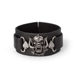 Alchemy Gothic Motorhead Warpig Leather Wriststrap Bracelet - Alchemy Gothic - Flyclothing LLC