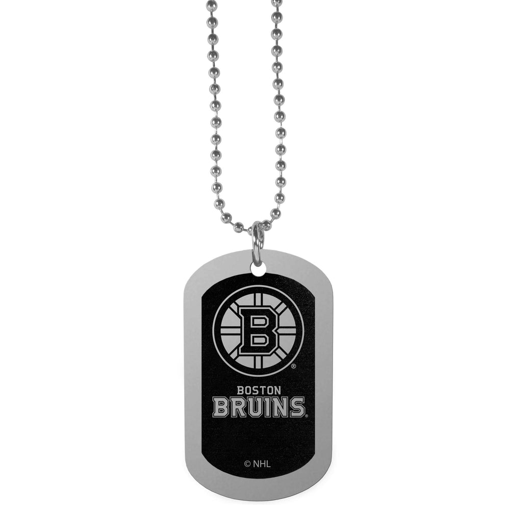 Boston Bruins Chrome Tag Necklace - Boston Bruins - Flyclothing LLC
