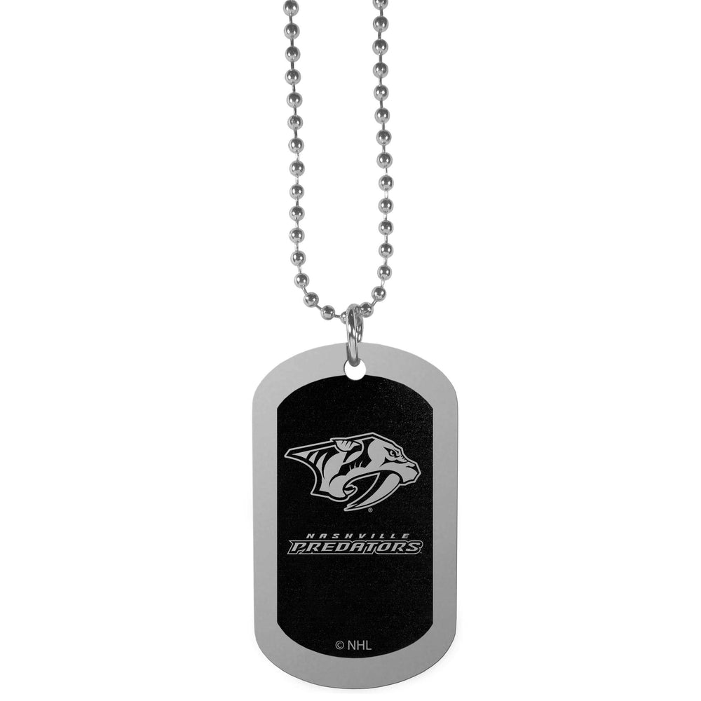 Nashville Predators Chrome Tag Necklace - Nashville Predators - Flyclothing LLC