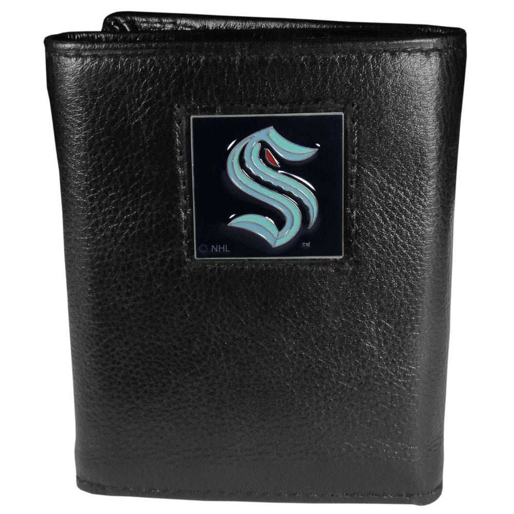 Seattle Kraken Deluxe Leather Tri-fold Wallet - Seattle Kraken - Flyclothing LLC