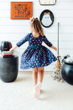 Halloween Stars 3/4 Sleeve Pocket Twirl Dress - Mila & Rose ® - Flyclothing LLC