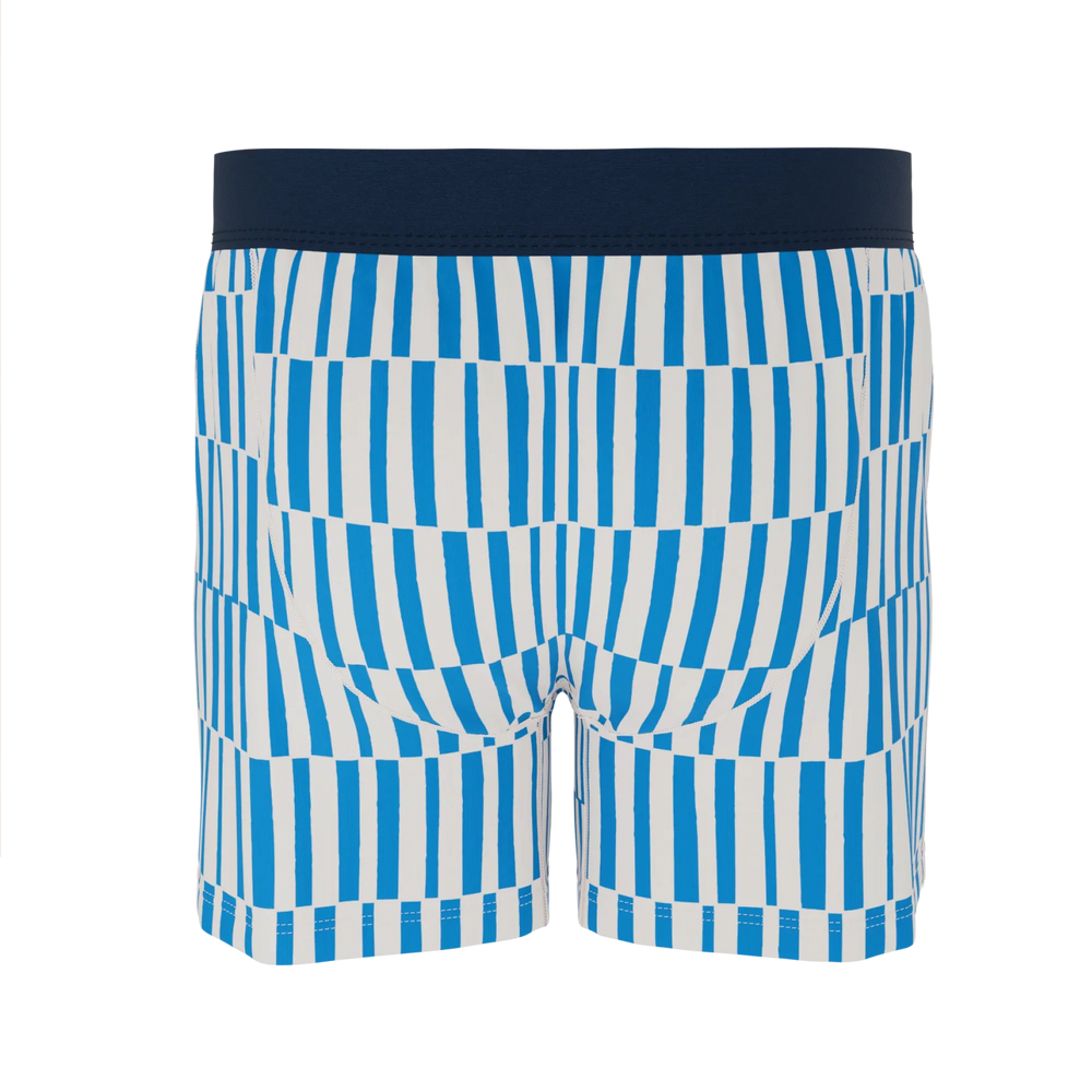 The Hamptons | Blue Mosaic Stripe Boxers - Shinesty - Flyclothing LLC