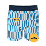 The Hamptons | Blue Mosaic Stripe Boxers - Shinesty - Flyclothing LLC