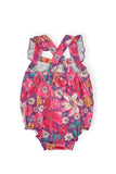 Hawaiian Floral Ruffle Cross Back Romper - Mila & Rose ® - Flyclothing LLC
