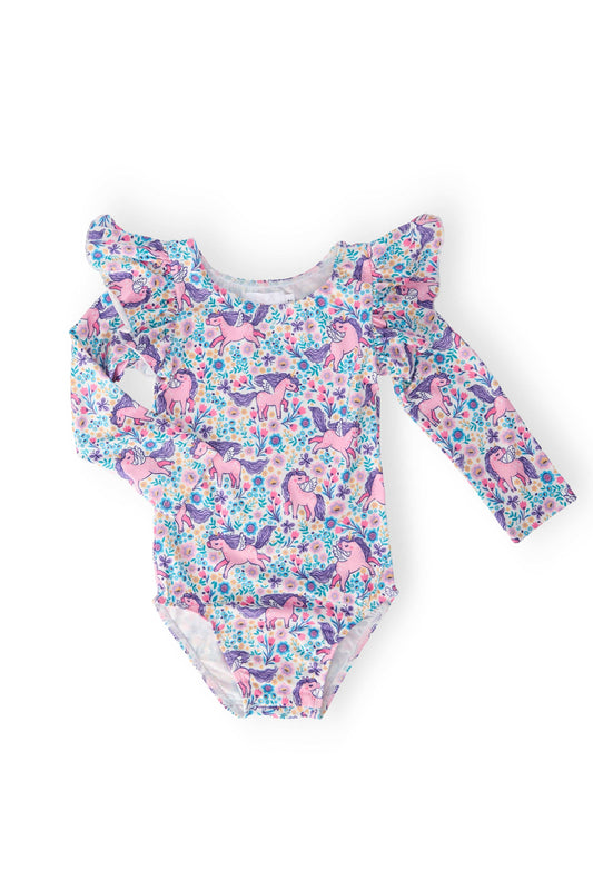 Head in the Clouds L/S Flutter Sleeve Leotard - Mila & Rose ® - Flyclothing LLC
