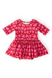 Hearts & Hugs 3/4 Sleeve Twirl Bodysuit - Mila & Rose ® - Flyclothing LLC