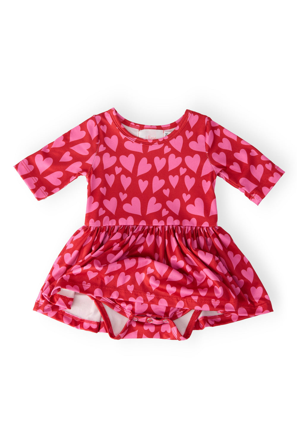 Hearts & Hugs 3/4 Sleeve Twirl Bodysuit - Mila & Rose ® - Flyclothing LLC