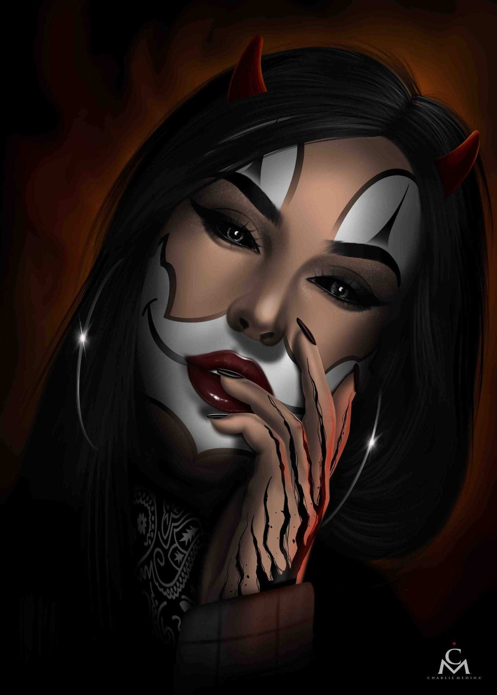 Black Market Art Company Hells Angel Print - Black Market Art Company - Flyclothing LLC