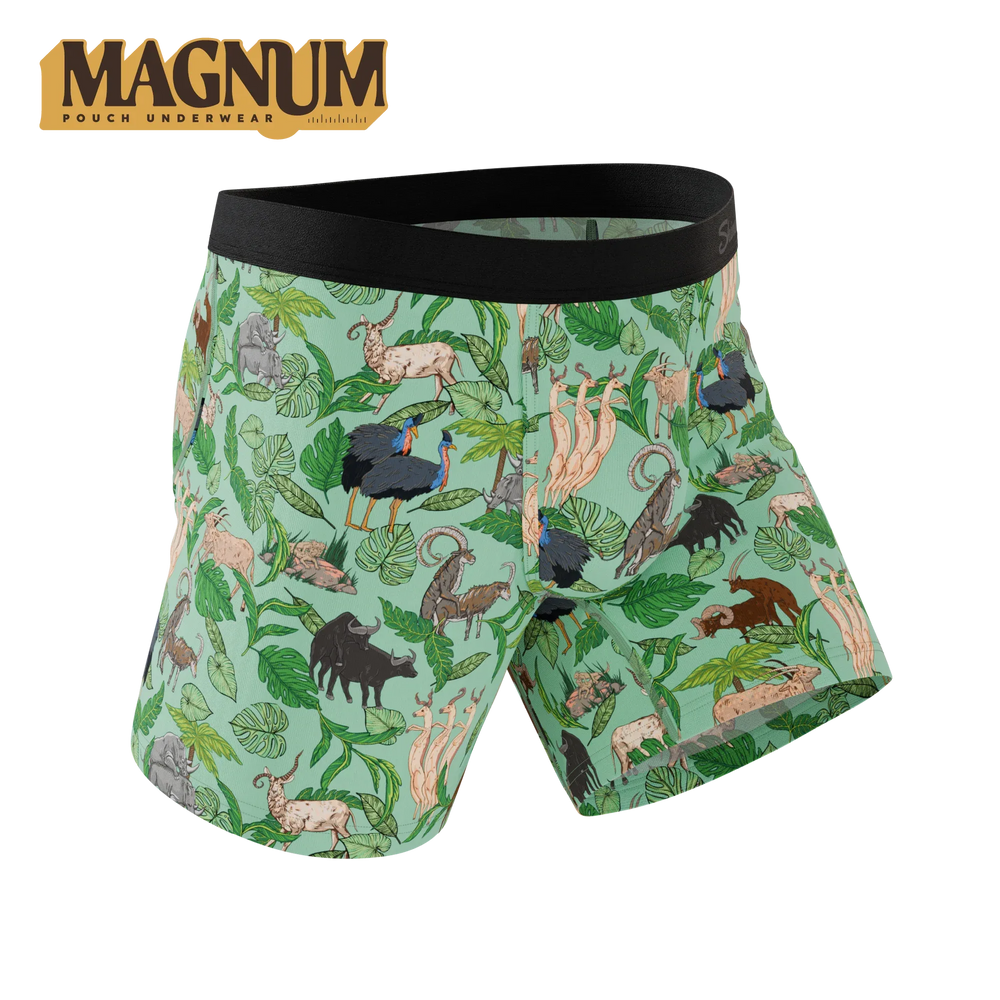 The Hornography | Tropical Animals Ball Hammock® Magnum Big Pouch Underwear - Shinesty - Flyclothing LLC