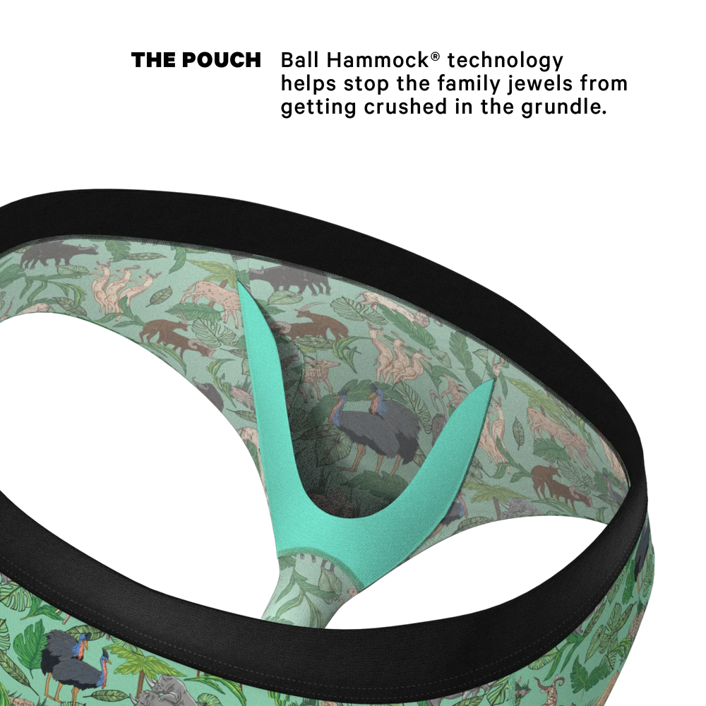 The Hornography | Tropical Animals Ball Hammock® Pouch Underwear Briefs - Shinesty - Flyclothing LLC