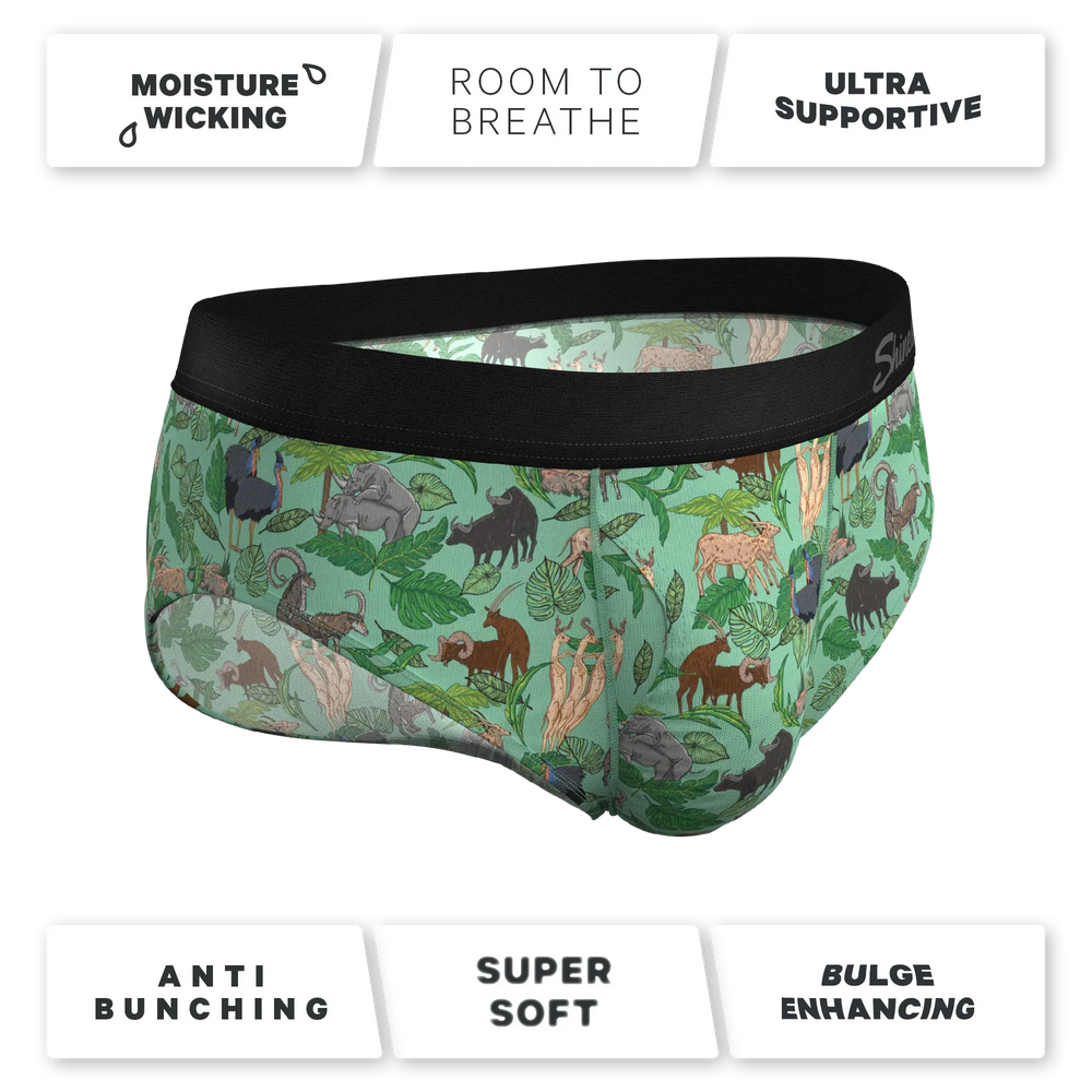 The Hornography | Tropical Animals Ball Hammock® Pouch Underwear Briefs - Shinesty - Flyclothing LLC