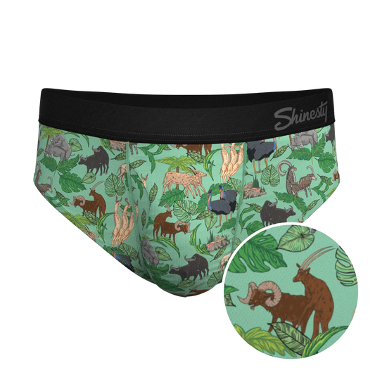 The Hornography | Tropical Animals Ball Hammock® Pouch Underwear Briefs - Shinesty - Flyclothing LLC