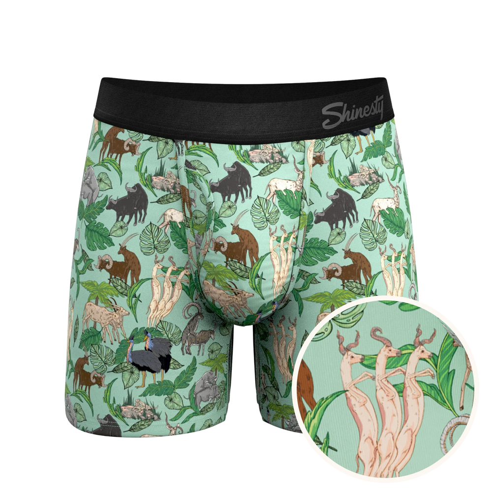 The Hornography | Tropical Animals Ball Hammock® Magnum Big Pouch Underwear - Shinesty - Flyclothing LLC