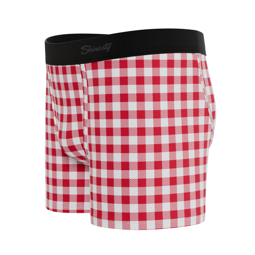 The Hot Diggity | Red Gingham Boy's Boxer Briefs - Shinesty - Flyclothing LLC