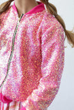 Hot Pink Sequin Jacket - Mila & Rose ® - Flyclothing LLC