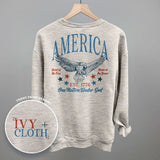 America Red & Blue Eagle (Back Print) - Ivy + Cloth - Flyclothing LLC