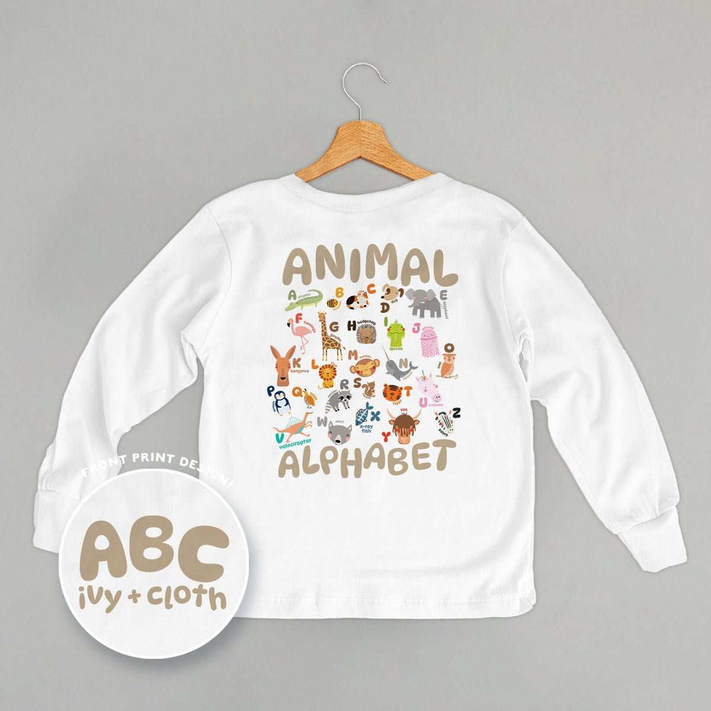 ABC Animals (Kids Back Print) - Ivy + Cloth - Flyclothing LLC