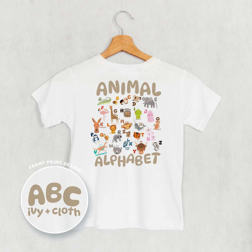 ABC Animals (Kids Back Print) - Ivy + Cloth - Flyclothing LLC