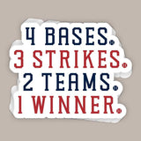 4,3,2,1 Baseball Decal - Ivy + Cloth - Flyclothing LLC