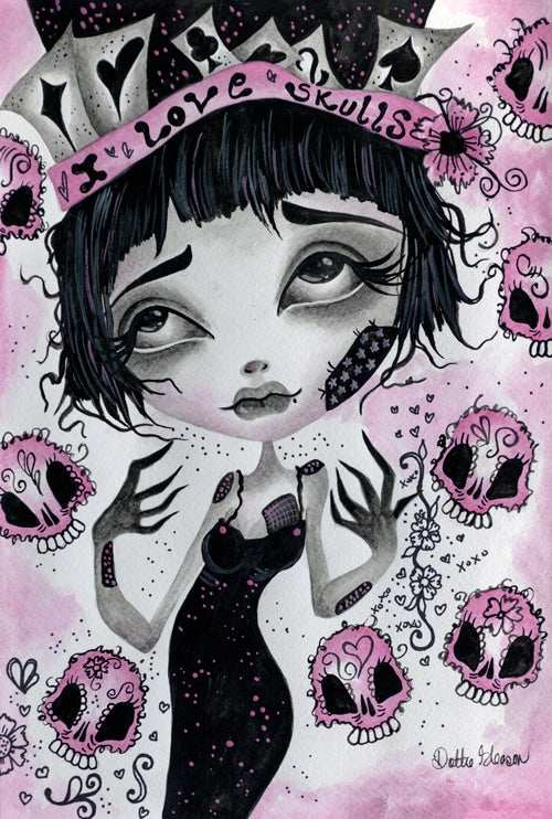 Black Market Art Company I Love Skulls Print - Black Market Art Company - Flyclothing LLC