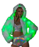 J-Valentine CL524 - Light-Up Hooded Cropped Jacket - J. Valentine - Flyclothing LLC