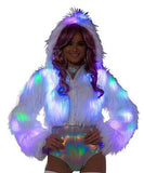 J-Valentine CL524 - Light-Up Hooded Cropped Jacket - J. Valentine - Flyclothing LLC