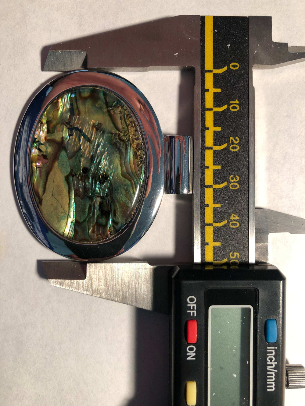 LOAS1323 - Rhodium Plated 925 Sterling Silver Pendant with Natural Conch in Rainbow color - Alamode - Flyclothing LLC