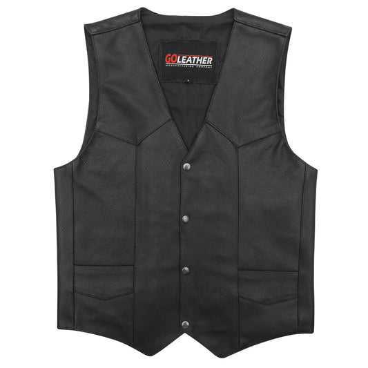 Maverick - Classic V Neck Vest - GoLeather - Flyclothing LLC
