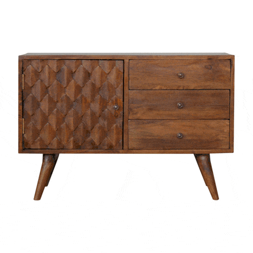 Carved Chestnut Sideboard - Artisan Furniture - Flyclothing LLC