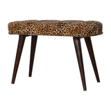 Leopard Print Deep Button Bench - Artisan Furniture - Flyclothing LLC