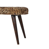Leopard Print Deep Button Bench - Artisan Furniture - Flyclothing LLC
