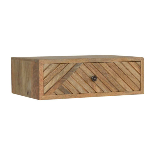 Floating Line Carved Nightstand - Artisan Furniture - Flyclothing LLC