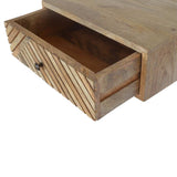 Floating Line Carved Nightstand - Artisan Furniture - Flyclothing LLC