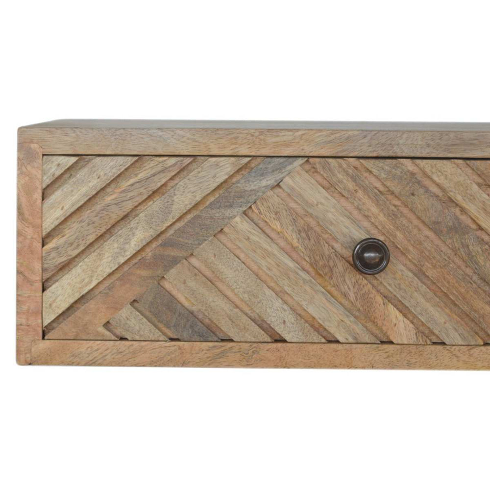 Floating Line Carved Nightstand - Artisan Furniture - Flyclothing LLC