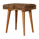 Artisan Leopard Velvet Tray Style Footstool - Artisan Furniture - Flyclothing LLC
