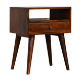 Modern Chestnut Solid Wood Bedside - Artisan Furniture - Flyclothing LLC