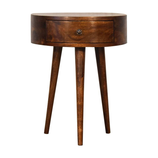 Chestnut Semi Circle Bedside - Artisan Furniture - Flyclothing LLC