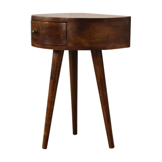Chestnut Semi Circle Bedside - Artisan Furniture - Flyclothing LLC