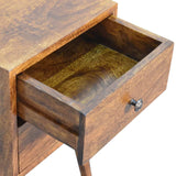 Mini 2 Drawer Chestnut Bedside - Artisan Furniture - Flyclothing LLC